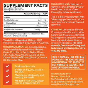 Pumpkin Seed Gummies, 60ct - Havasu Nutrition