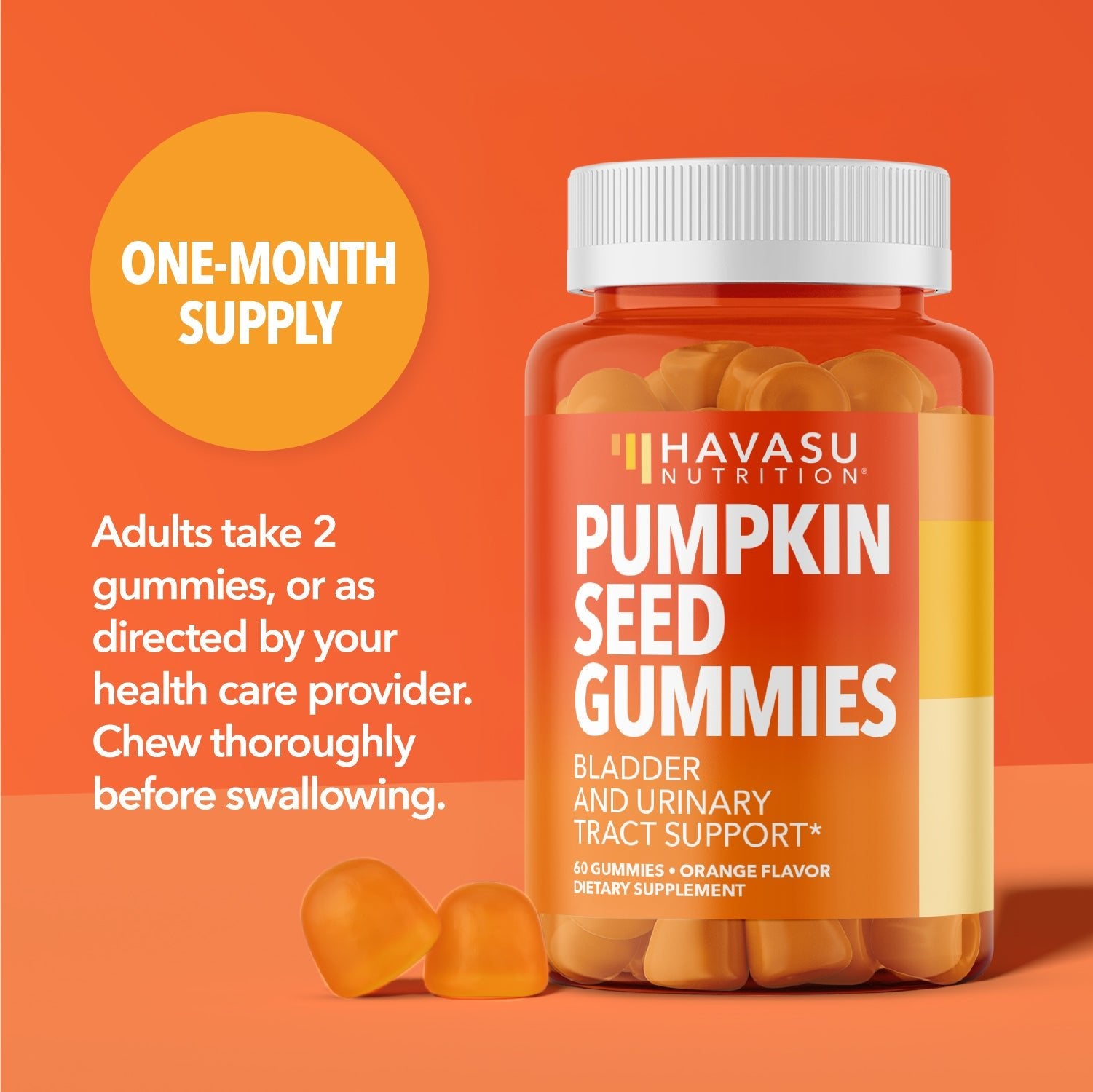 Pumpkin Seed Gummies, 60ct - Havasu Nutrition