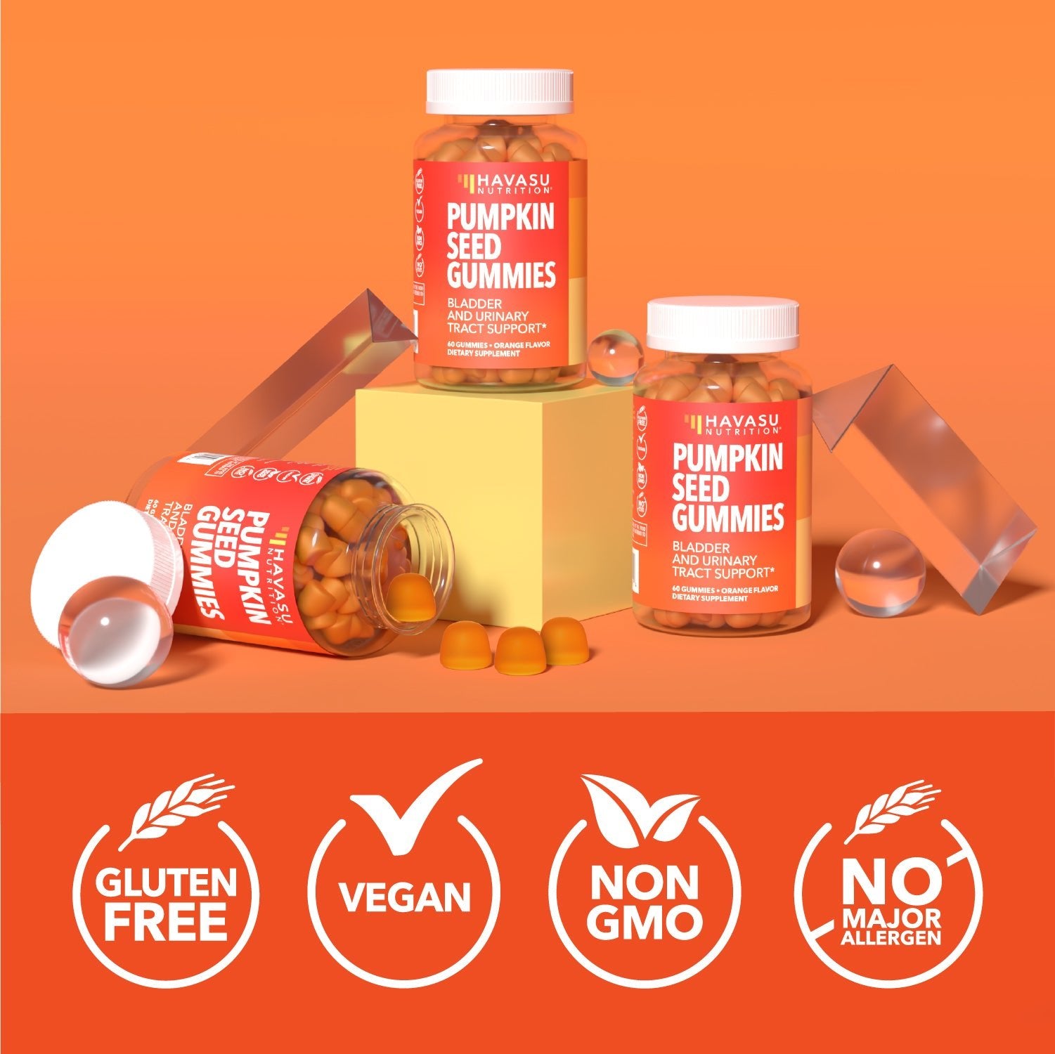 Pumpkin Seed Gummies, 60ct - Havasu Nutrition