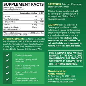 Rhodiola Rosea Gummies, 120ct - Havasu Nutrition