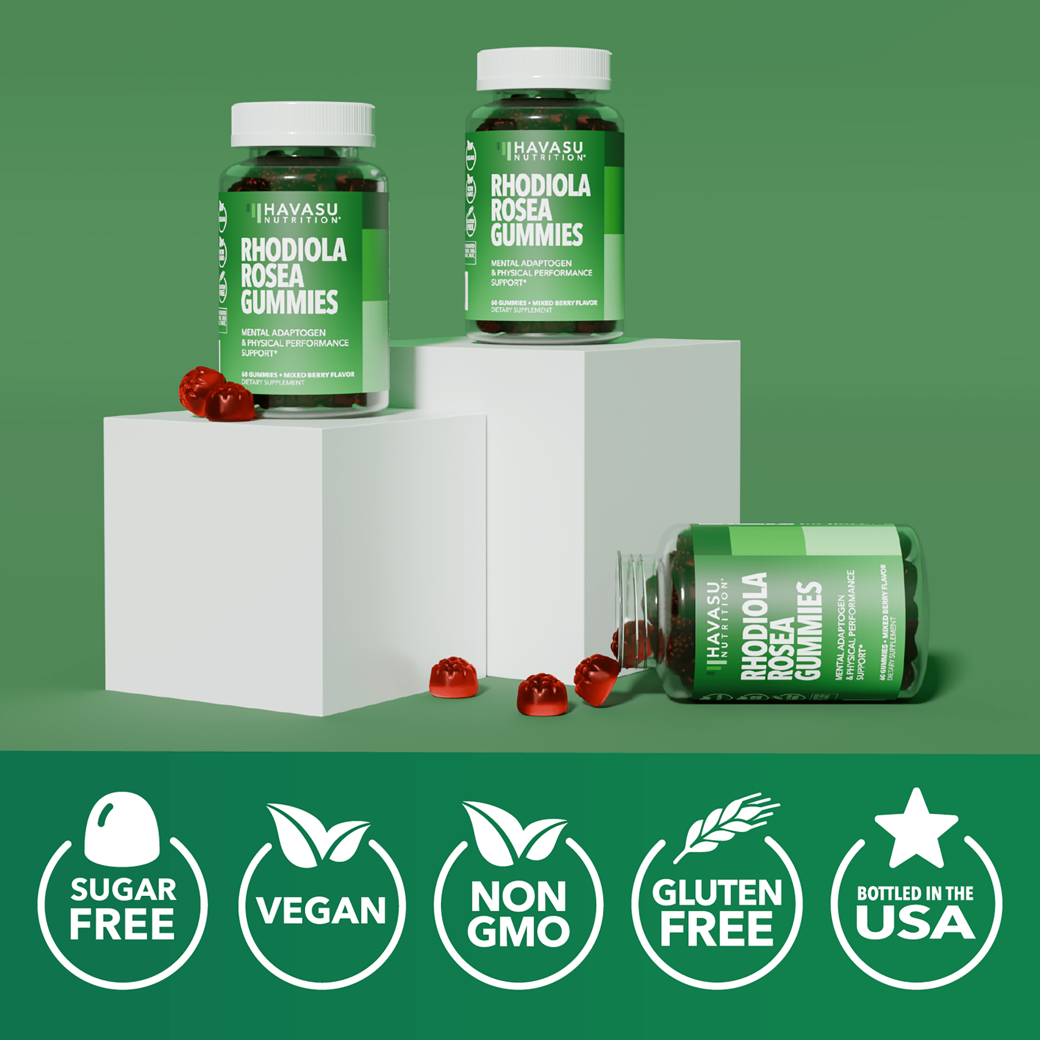 Rhodiola Rosea Gummies, 60ct - Havasu Nutrition