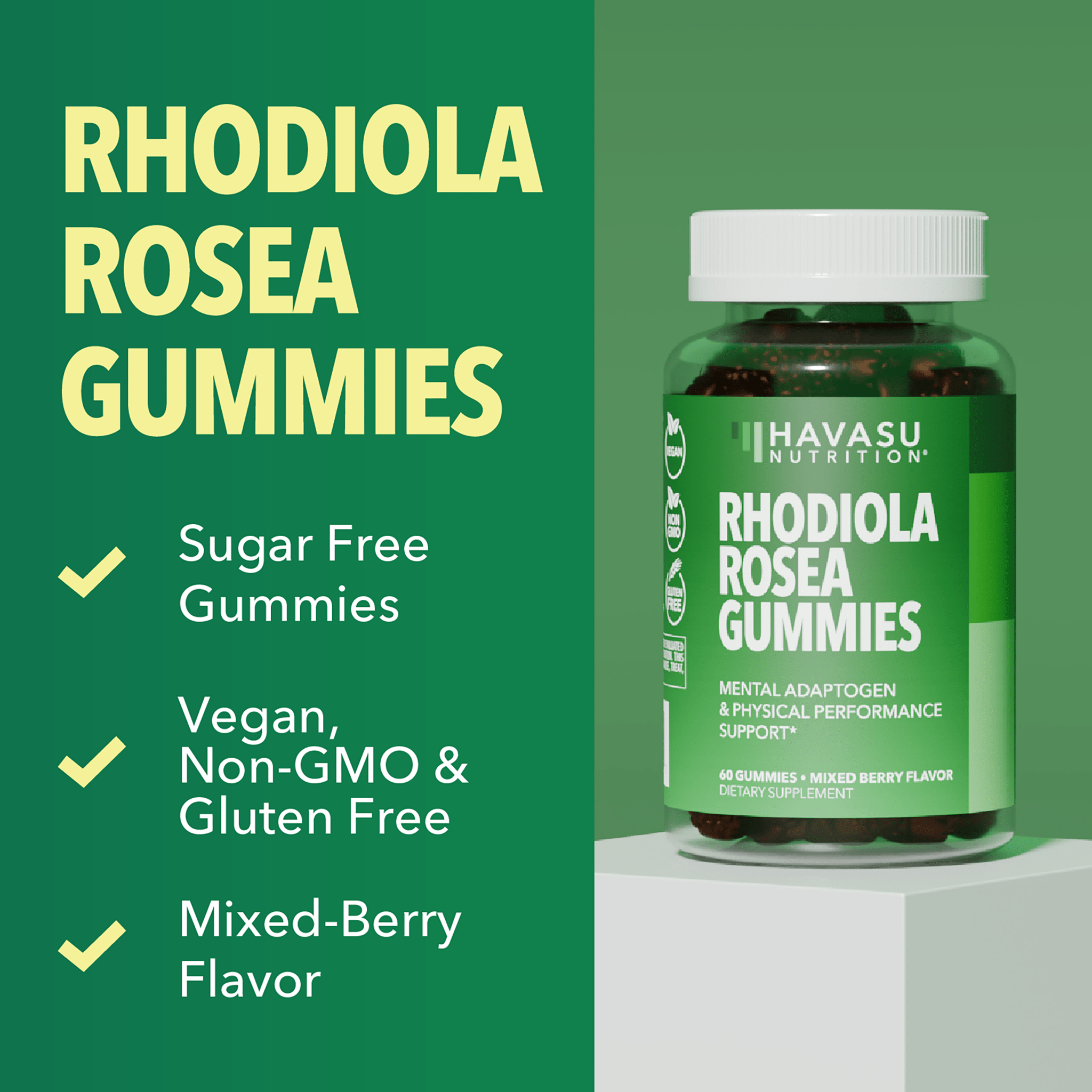 Rhodiola Rosea Gummies, 60ct - Havasu Nutrition
