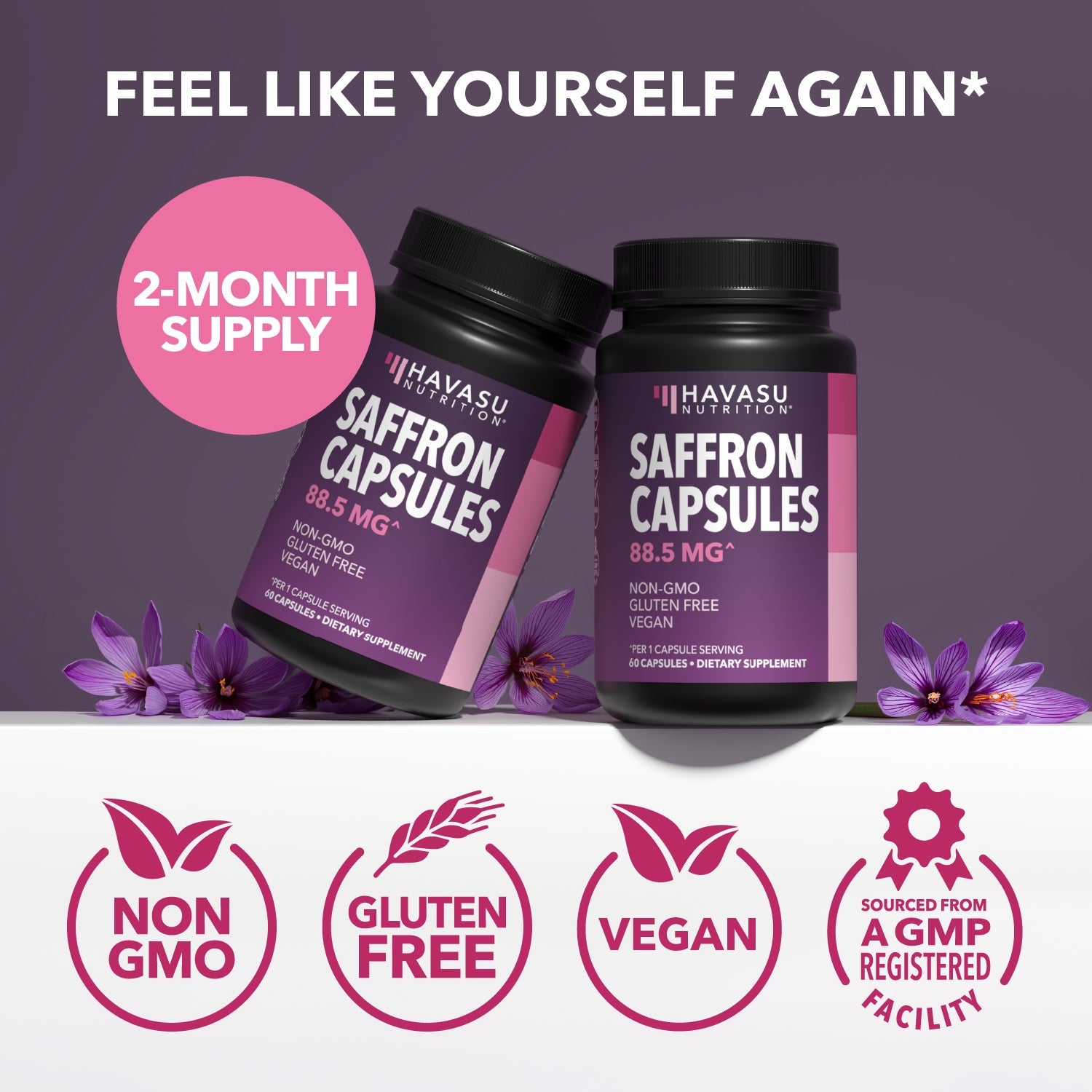 Saffron Capsules, 60ct - Havasu Nutrition