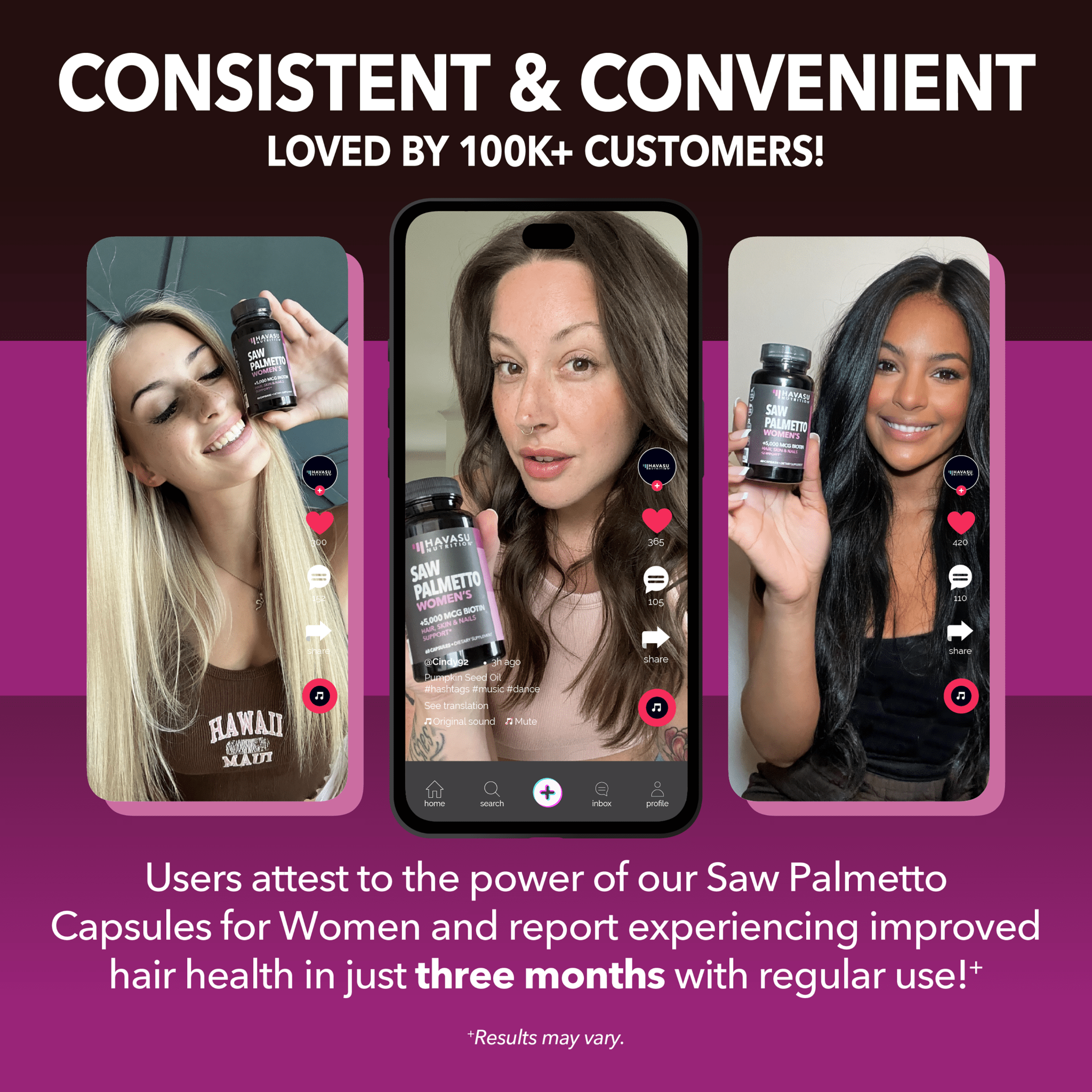 Saw Palmetto + Biotin Capsules, 120ct - Havasu Nutrition