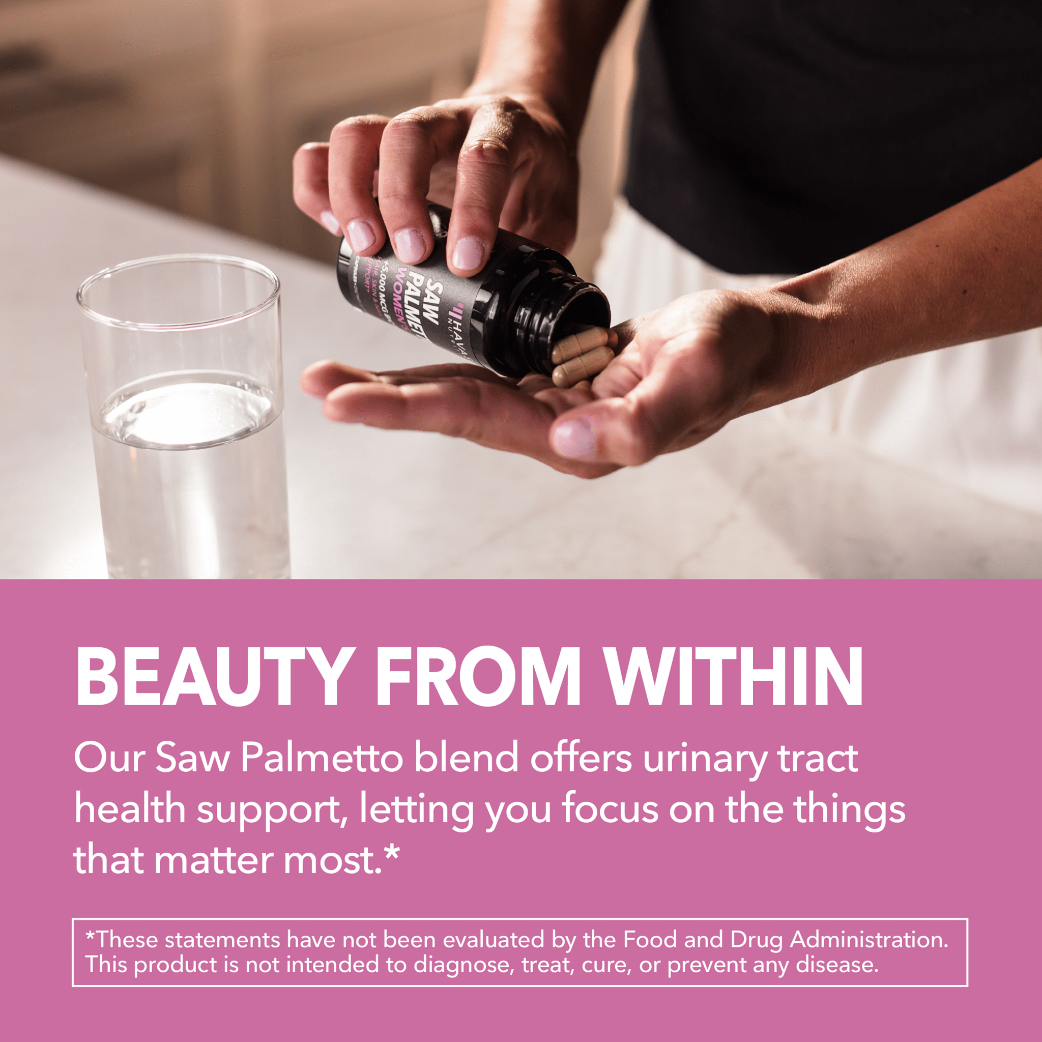 Saw Palmetto + Biotin Capsules, 120ct - Havasu Nutrition