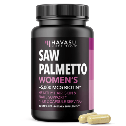 Saw Palmetto for Women with Biotin, 60 ct - Havasu Nutrition