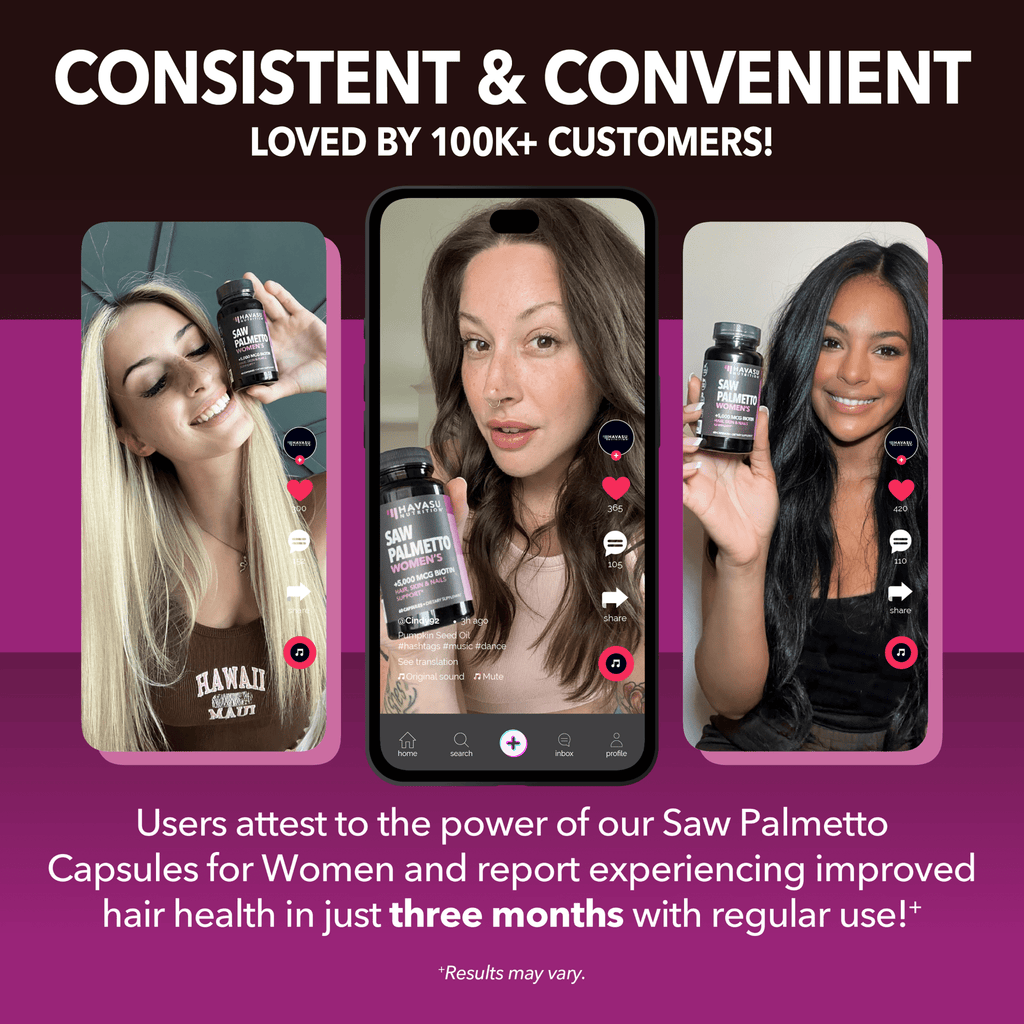 Saw Palmetto for Women with Biotin, 60 ct - Havasu Nutrition