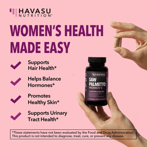 Saw Palmetto for Women with Biotin, 60 ct - Havasu Nutrition