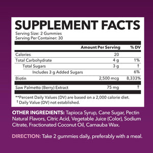 Saw Palmetto Gummies for Women, Raspberry - Havasu Nutrition