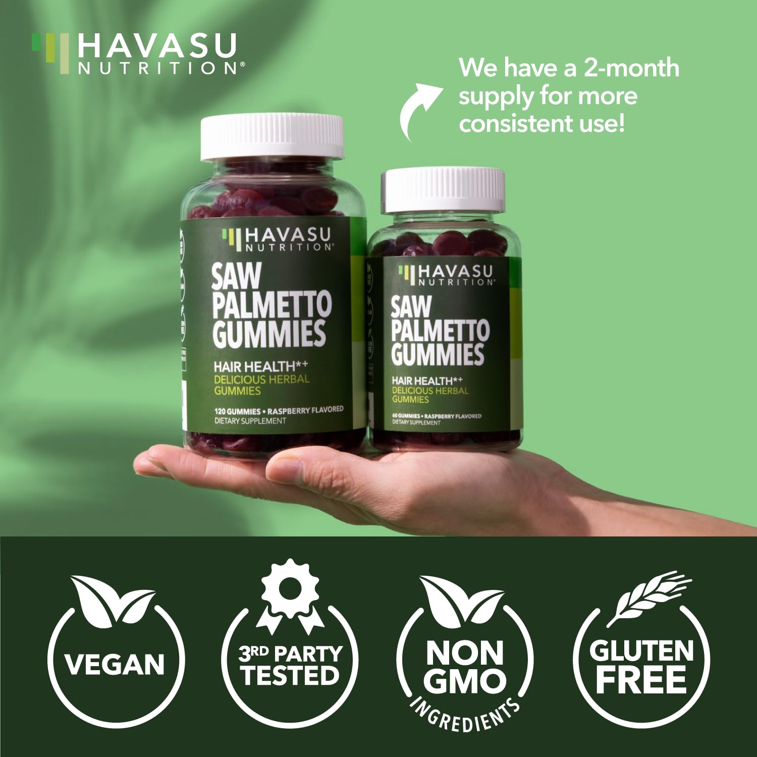 Saw Palmetto Gummies, Raspberry - Havasu Nutrition
