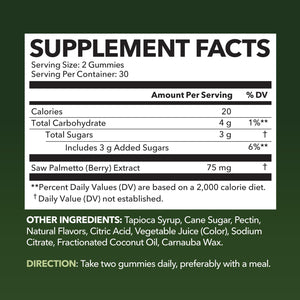 Saw Palmetto Gummies, Raspberry - Havasu Nutrition