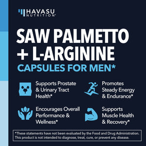 Saw Palmetto + L-Arginine Capsules - Havasu Nutrition
