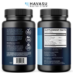 Saw Palmetto + L - Arginine Capsules, 60ct - Havasu Nutrition