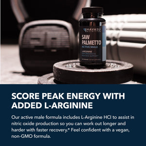 Saw Palmetto + L - Arginine Capsules, 60ct - Havasu Nutrition