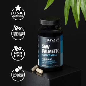 Saw Palmetto + L - Arginine Capsules, 60ct - Havasu Nutrition