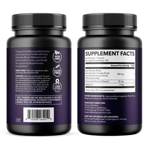Saw Palmetto + Melatonin PM Capsules - Havasu Nutrition