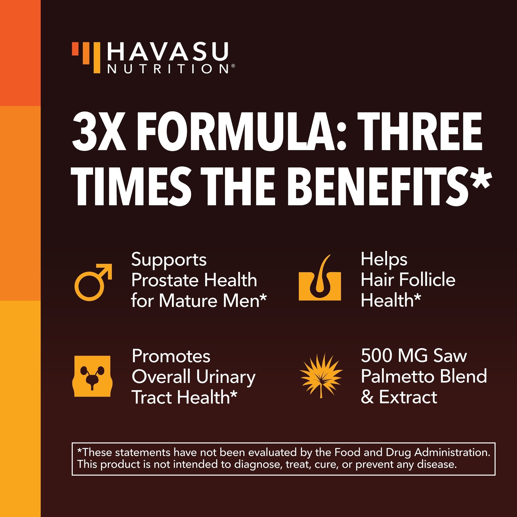 Saw Palmetto + Nettle & Pumpkin Seed Capsules, 120ct - Havasu Nutrition