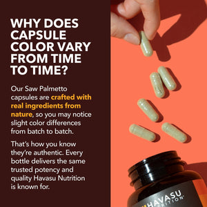 Saw Palmetto + Nettle & Pumpkin Seed Capsules, 120ct - Havasu Nutrition