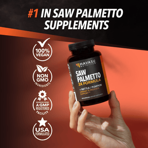 Saw Palmetto + Nettle & Pumpkin Seed Capsules, 120ct - Havasu Nutrition