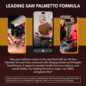 Saw Palmetto + Nettle & Pumpkin Seed Capsules, 120ct - Havasu Nutrition