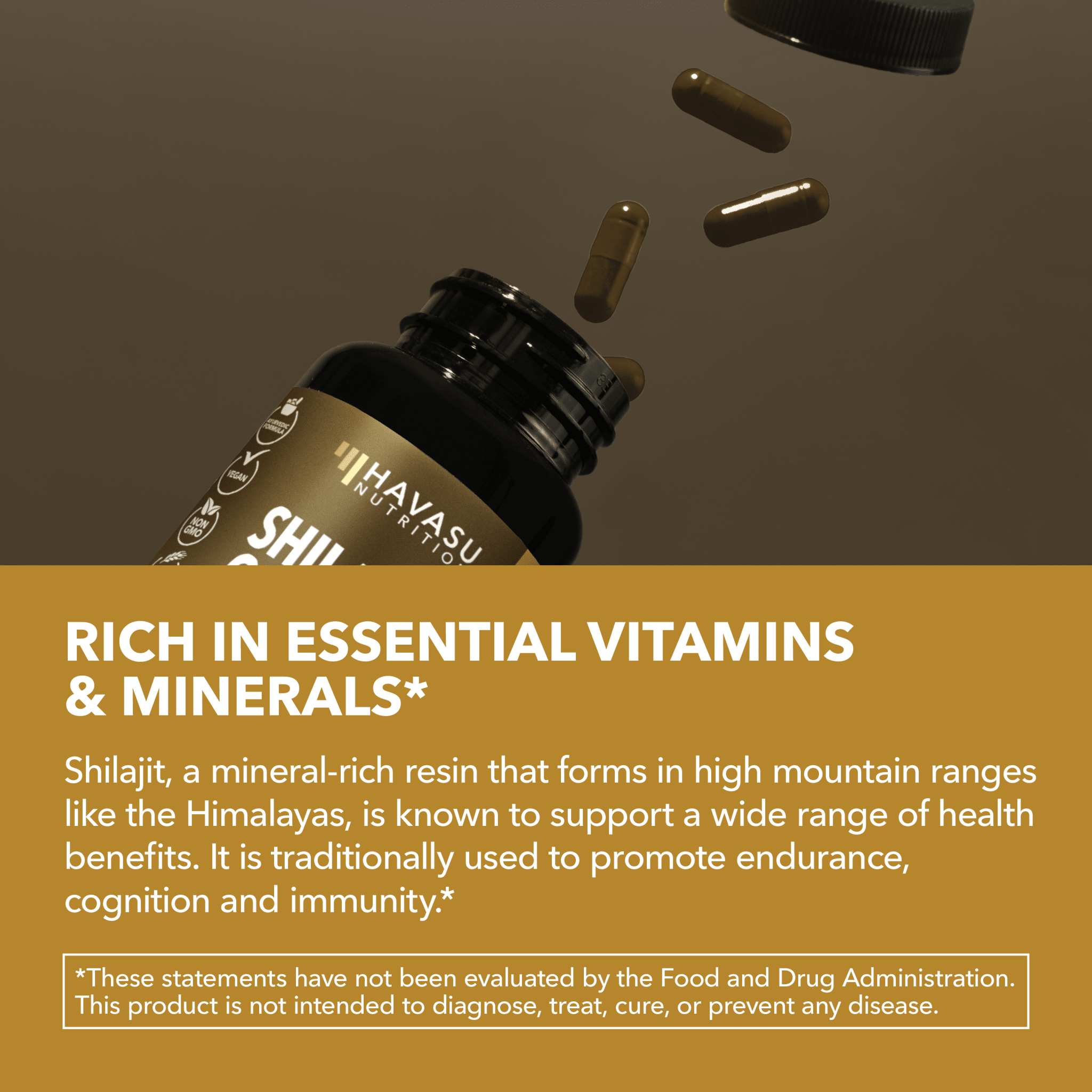 Shilajit Capsules, 60ct - Havasu Nutrition