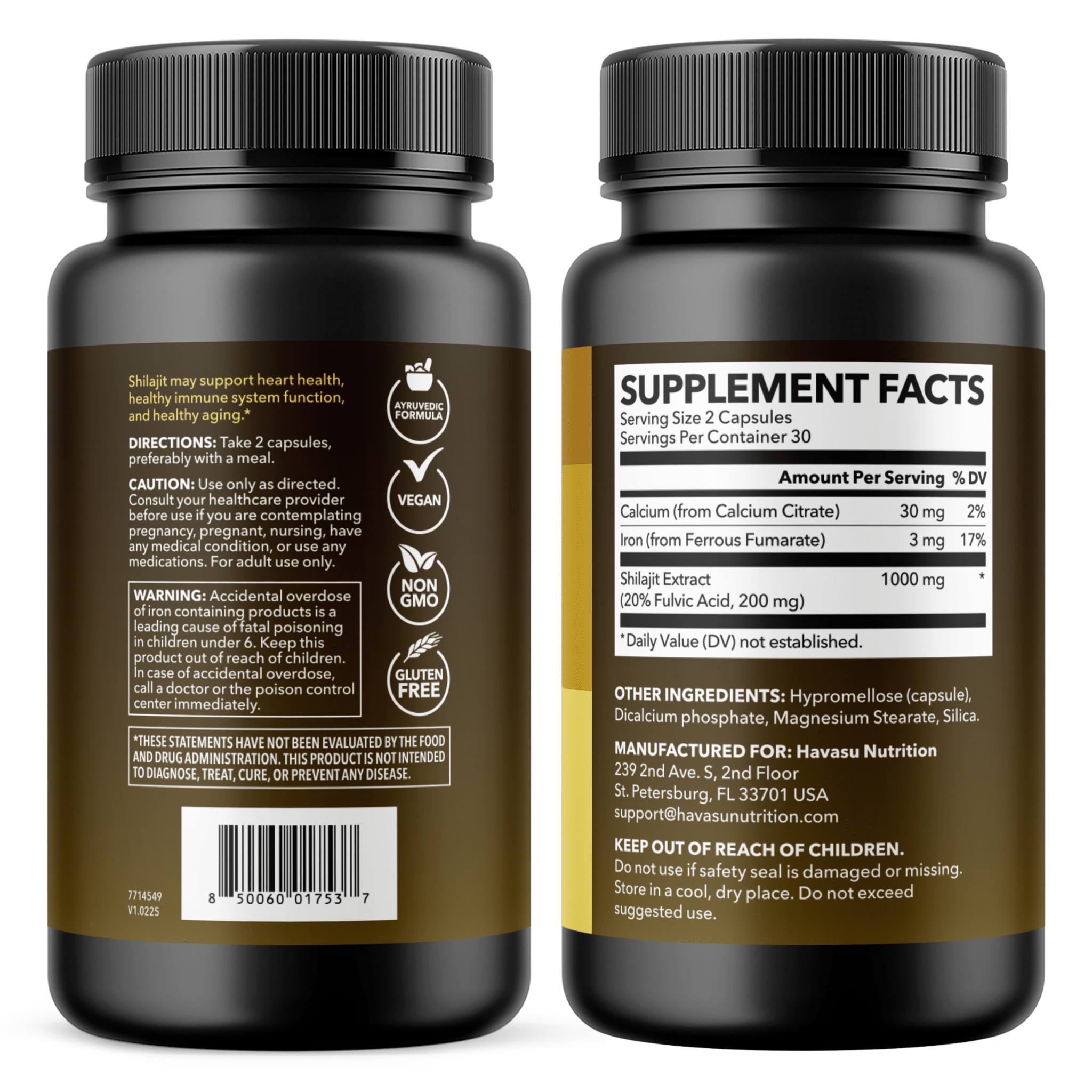 Shilajit Capsules, 60ct - Havasu Nutrition