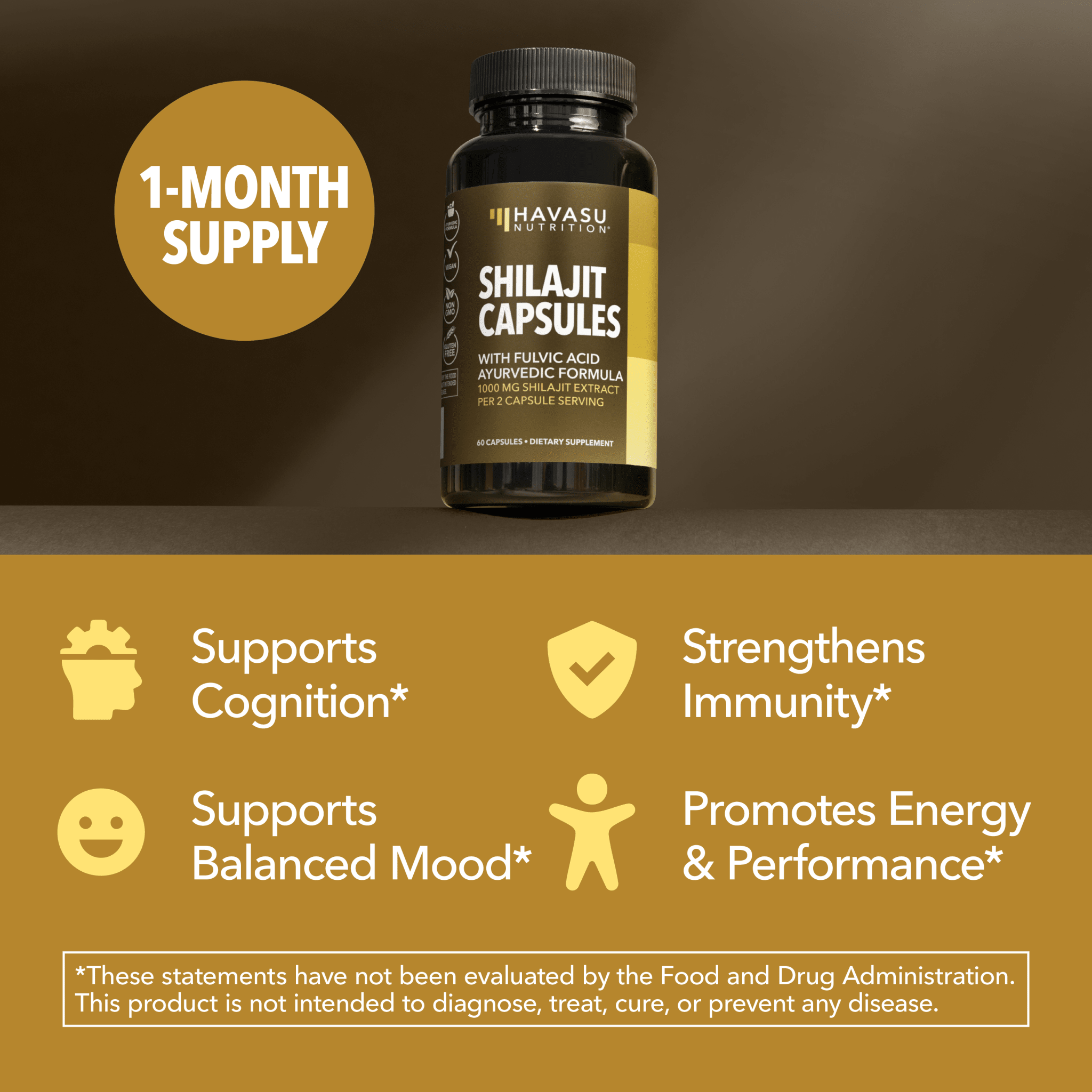 Shilajit Capsules, 60ct - Havasu Nutrition
