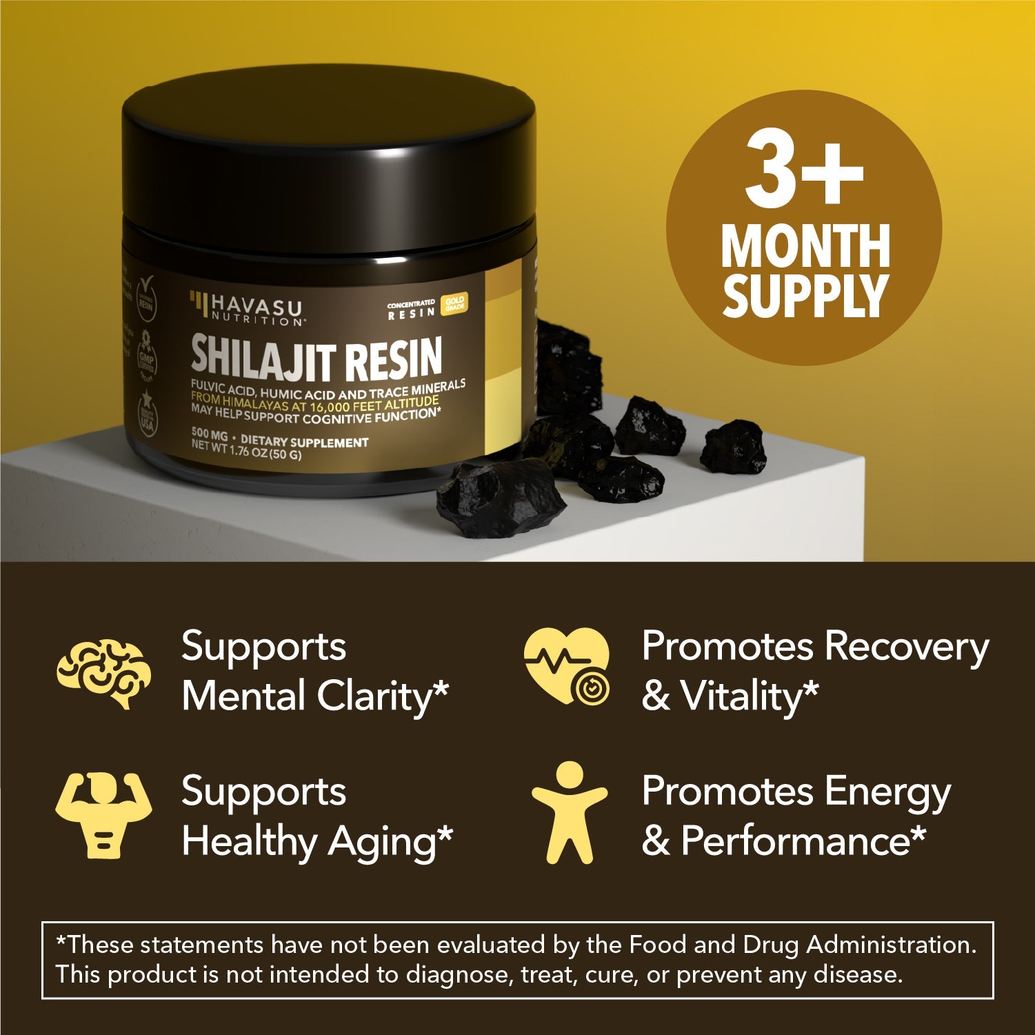 Shilajit Resin, 50g - Havasu Nutrition