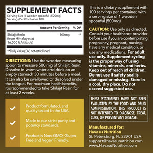 Shilajit Resin, 50g - Havasu Nutrition