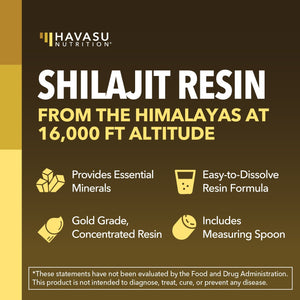Shilajit Resin, 50g - Havasu Nutrition