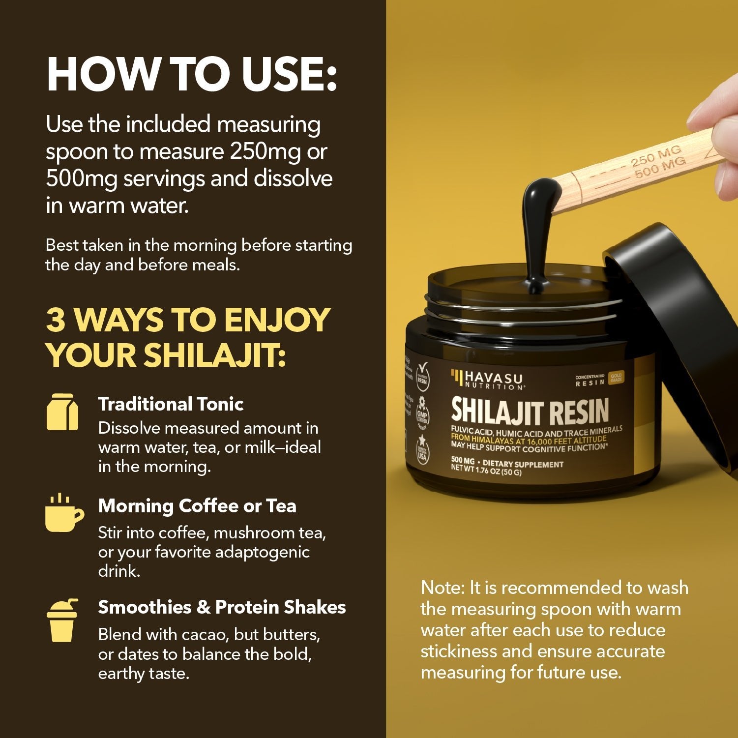 Shilajit Resin, 50g - Havasu Nutrition