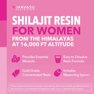 Shilajit Resin for Women, 50g - Havasu Nutrition