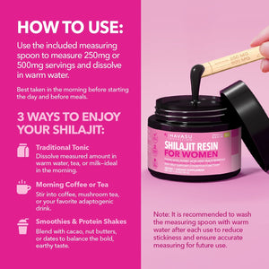 Shilajit Resin for Women, 50g - Havasu Nutrition
