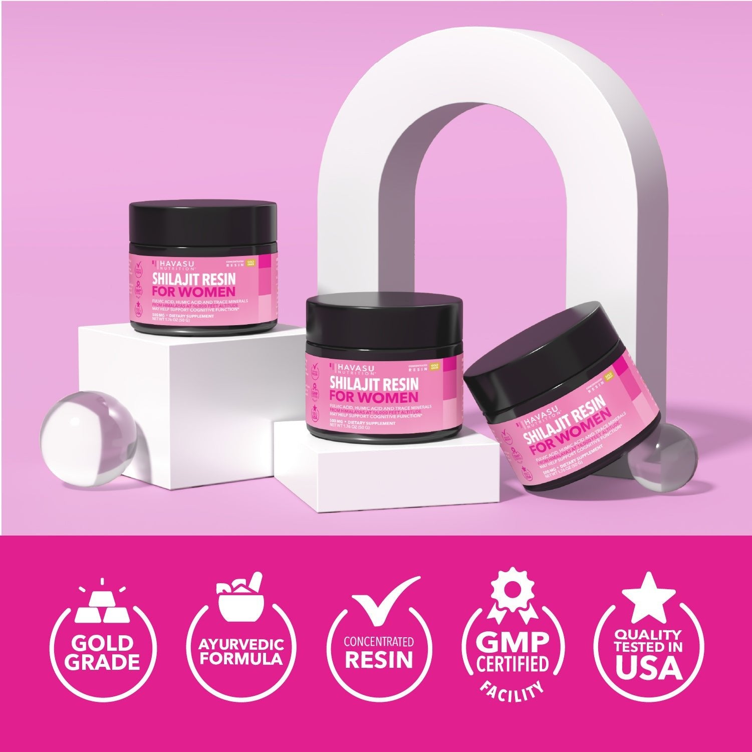 Shilajit Resin for Women, 50g - Havasu Nutrition