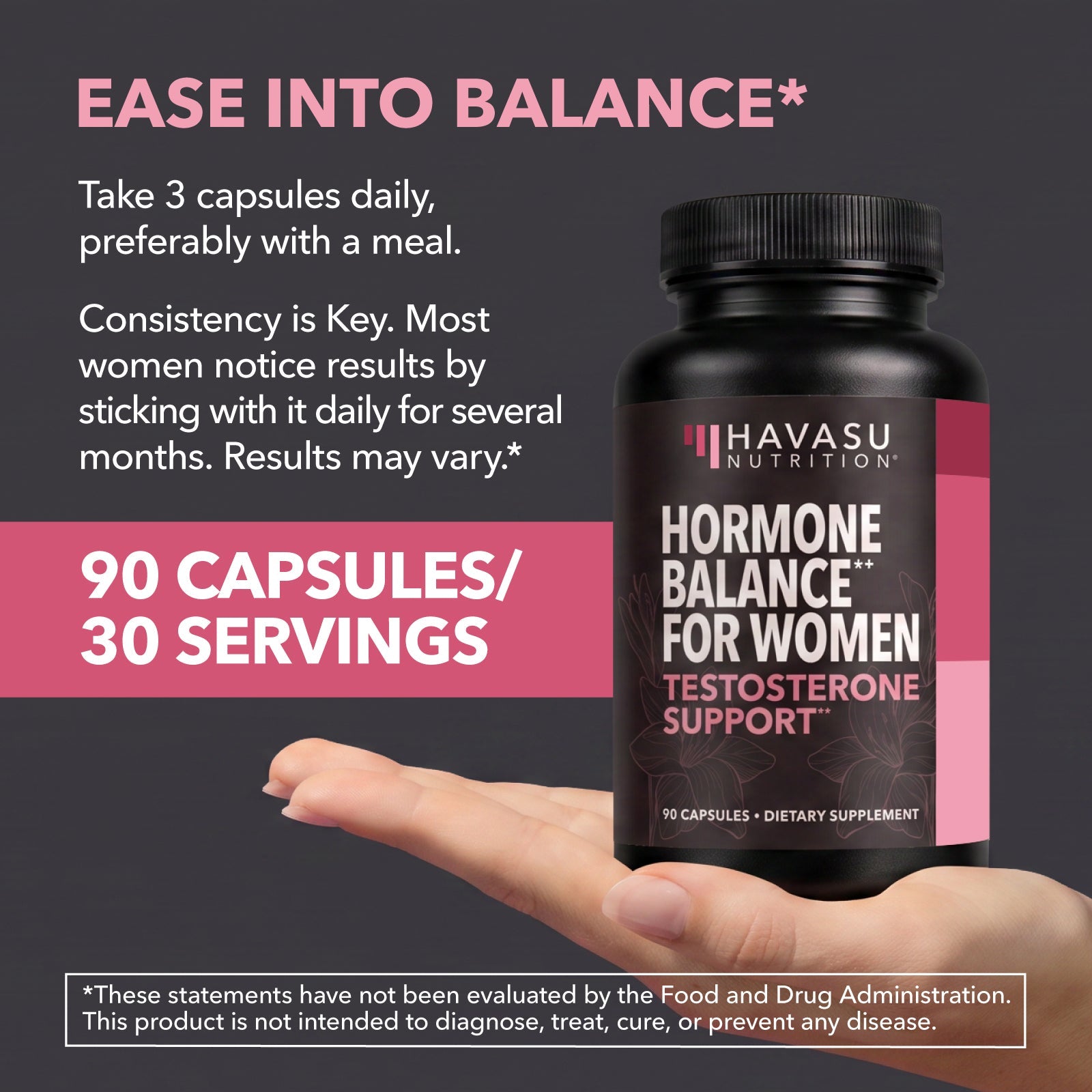 Testosterone Support for Women Capsules, 90ct - Havasu Nutrition