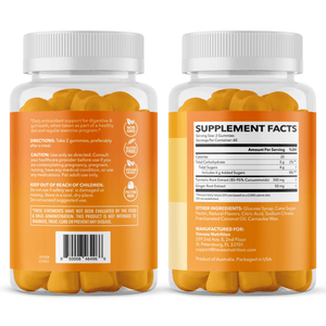 Turmeric Gummies, Peach, 120ct - Havasu Nutrition