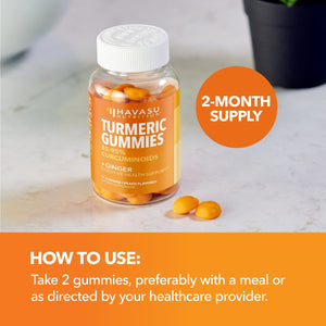 Turmeric Gummies, Peach, 120ct - Havasu Nutrition