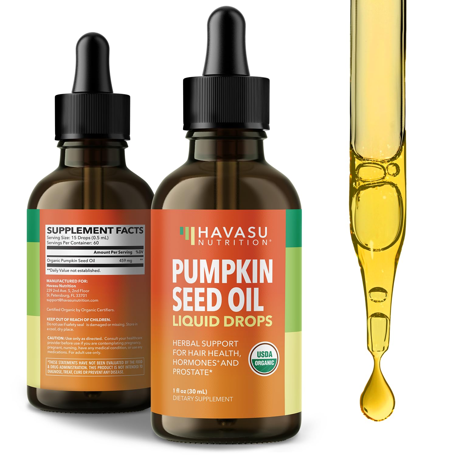 Organic Pumpkin Seed Oil Liquid, Unflavored