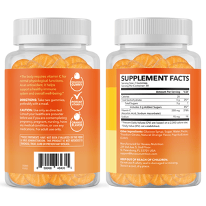 Vitamin C Gummies, Orange Flavor, 60ct - Havasu Nutrition