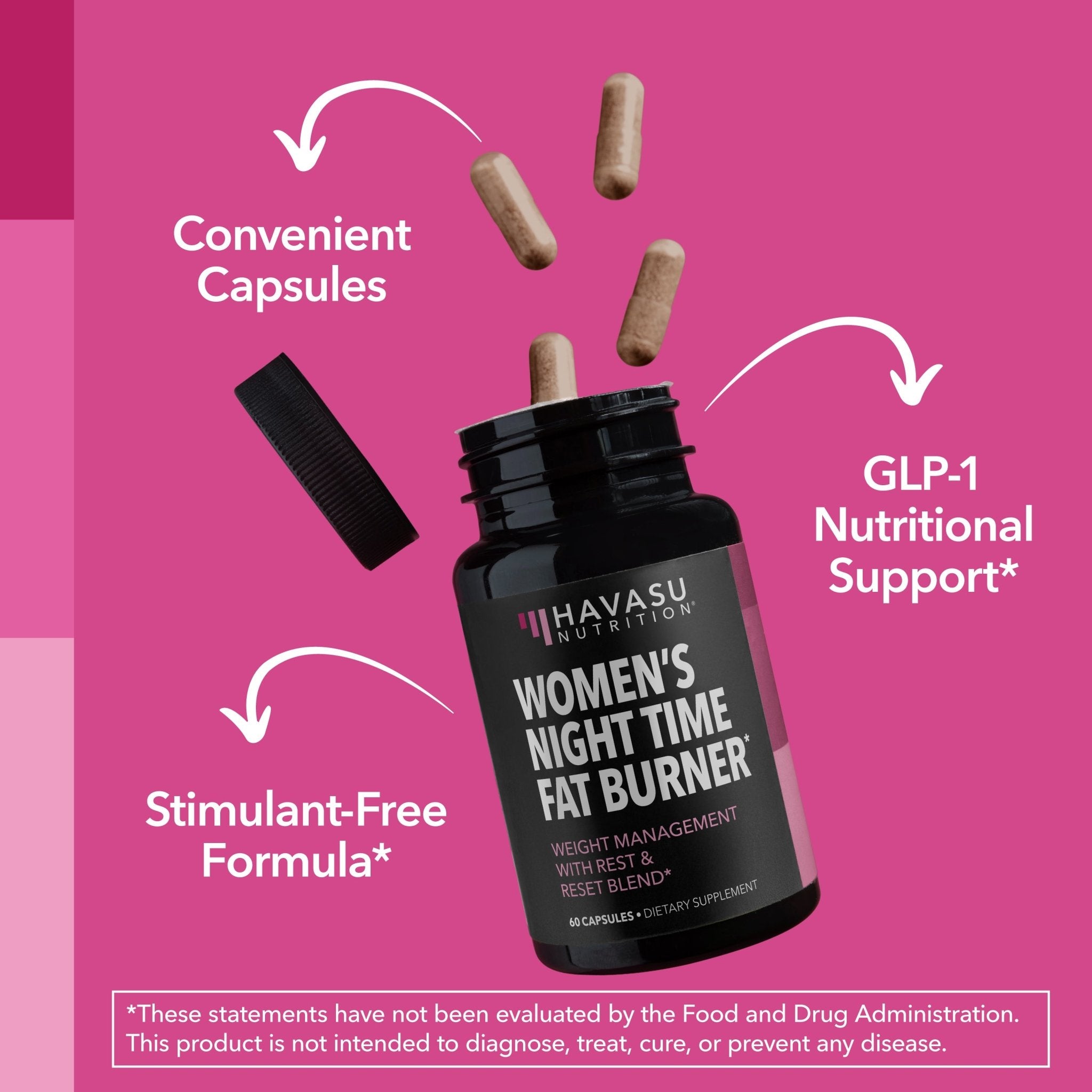 Womens Night Time Fat Burner Capsules - Havasu Nutrition