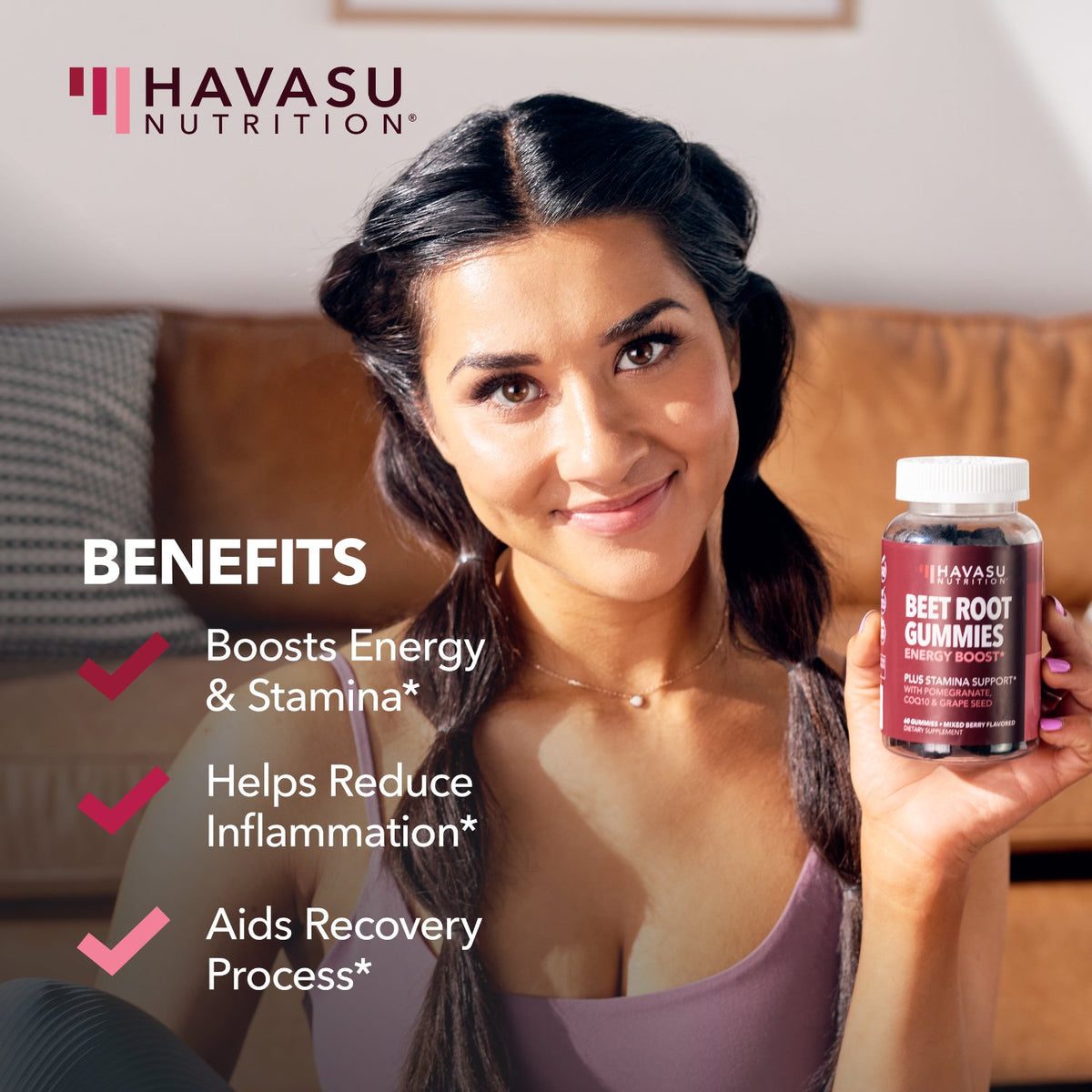 Beet Root + CoQ10 Gummies for Healthy Energy & Circulation