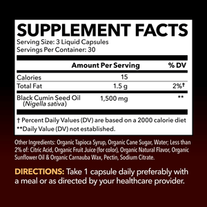 Black Seed Oil Liquid Capsules, 90ct - Havasu Nutrition