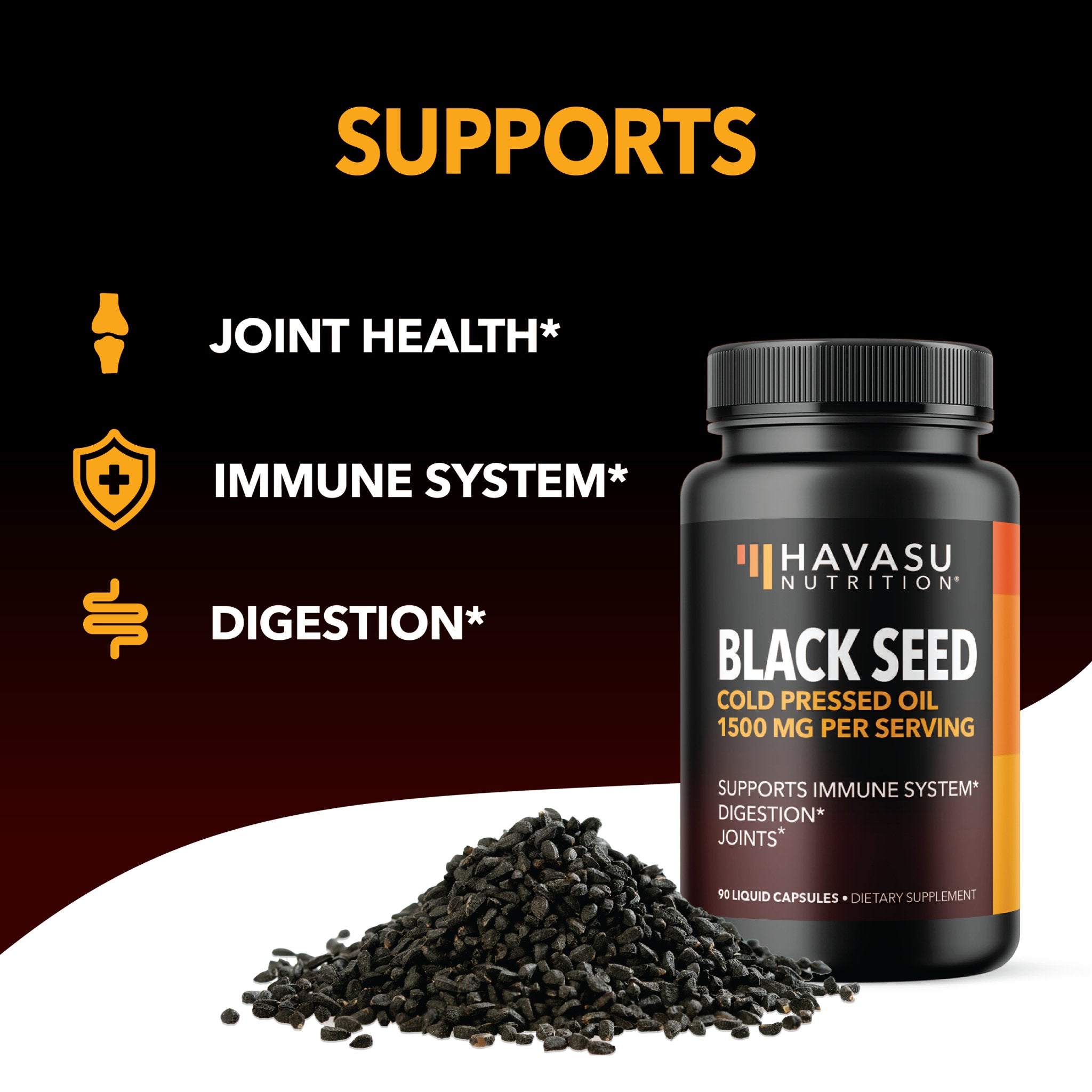 Black Seed Oil Liquid Capsules, 90ct - Havasu Nutrition