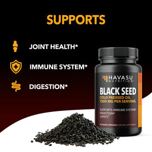 Black Seed Oil Liquid Capsules, 90ct - Havasu Nutrition