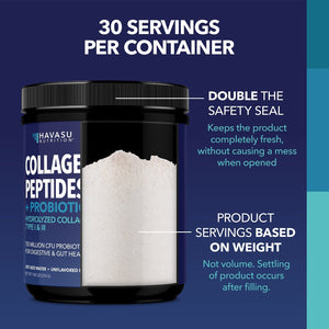 Collagen Peptide Powder + Probiotics, 210gm - Havasu Nutrition