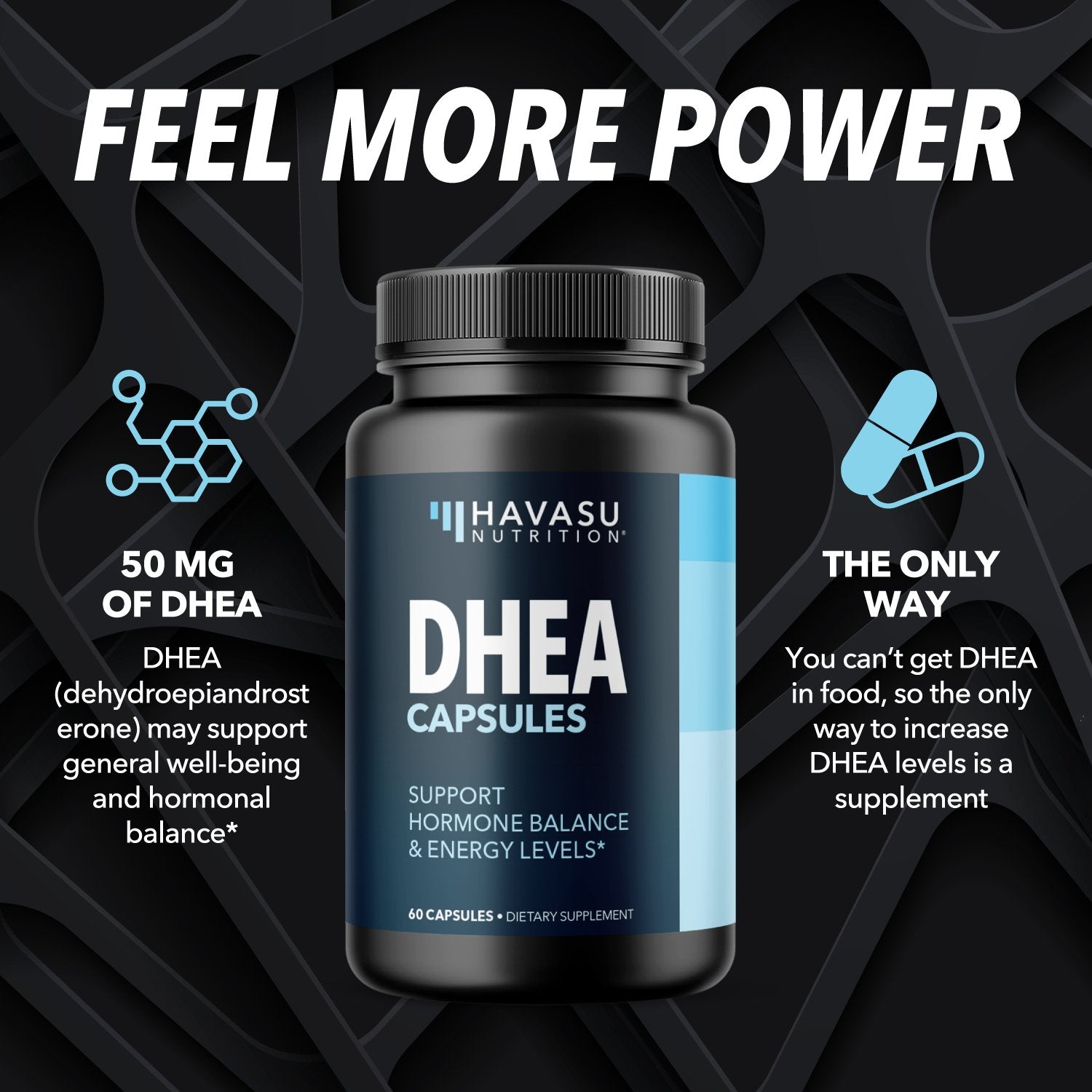 DHEA Capsules, 60ct - Havasu Nutrition