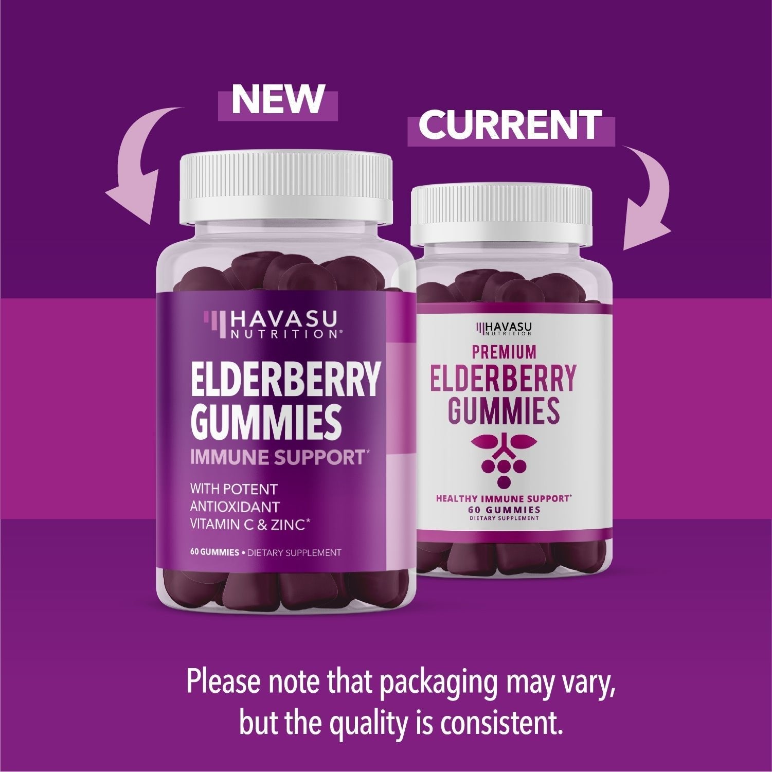 Elderberry Gummies for Adults, Elderberry Flavor - Havasu Nutrition