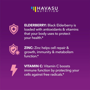 Elderberry Gummies for Kids, Elderberry Flavor - Havasu Nutrition