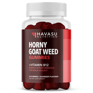 Horny Goat Weed Gummies, Raspberry Flavor, 60ct - Havasu Nutrition