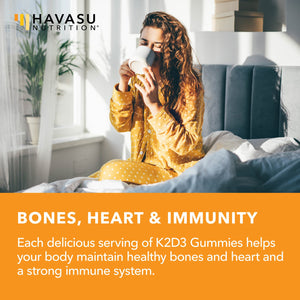 K2 + D3 Gummies, 60ct - Havasu Nutrition